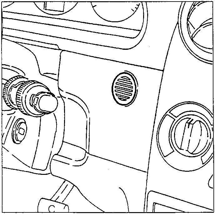 The passenger compartment temperature sensor in the dashboard trim
