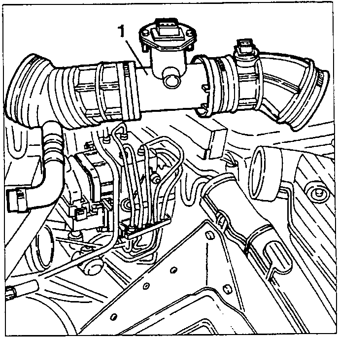 Corrugated intake sleeve with its two fastening clamps