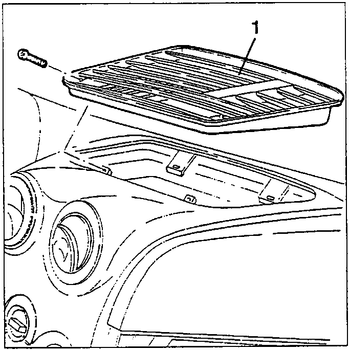 Upper dashboard air vent, item 1