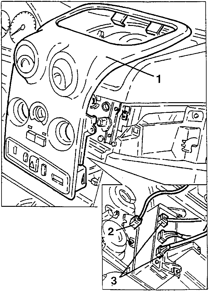 Climate control system controls module with connections 2 and 3