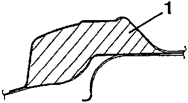 Section A-A showing rigid polyurethane foam 1