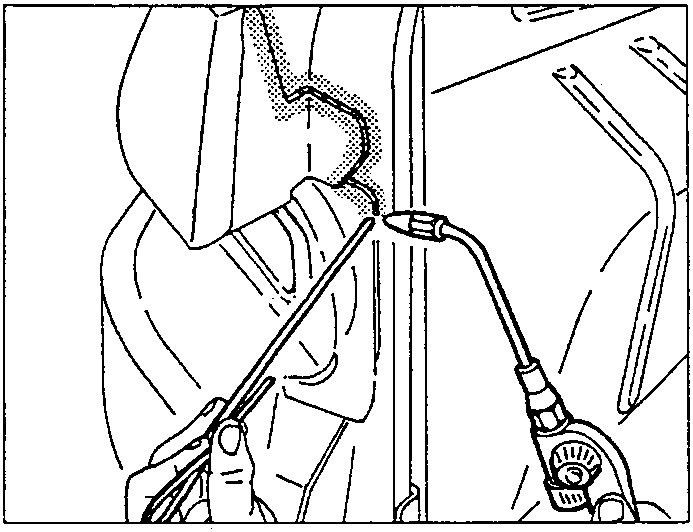 Braze-welding a body panel joint