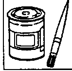 tin of electroweldable protection and brush