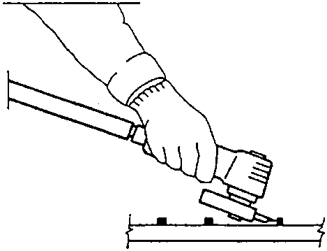Grinding the metal sheet with a sander