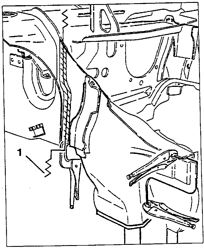 Partial replacement of a sheet showing the overlap 1 and locking pliers holding the new part