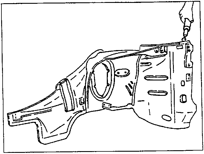 Removing paint from the welding surfaces of an inner panel with a rotating brush
