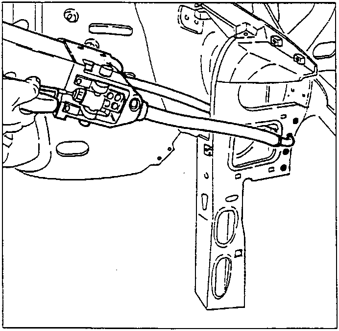 Welding a panel with a spot welder