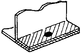 Diagram showing application of corrosion inhibitor around edges of metal surface.