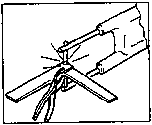 Diagram showing sample test for spot welding with pliers