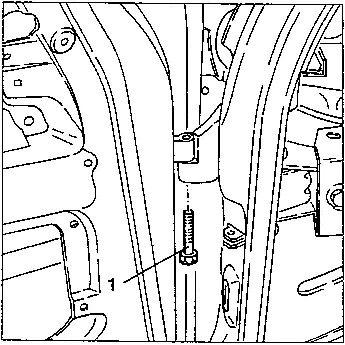 Close-up of hinge screws