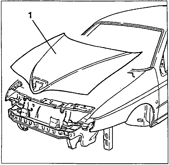 Car with bonnet open and supported by jack stands.