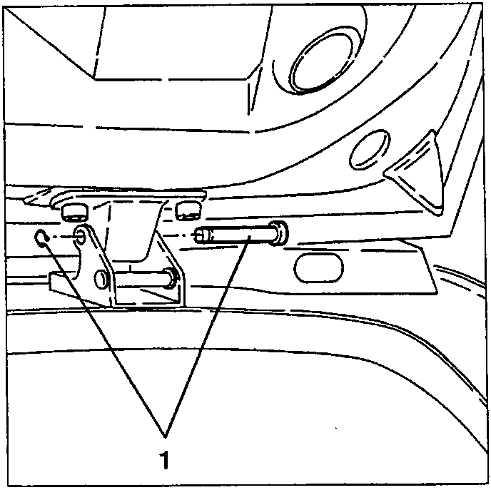 Locking pin and hinge pins (1) of the boot hinge