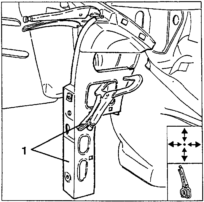 New side panel secured with clamps (1)
