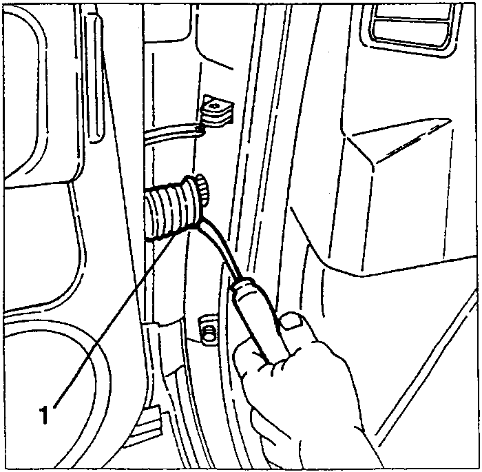 Disconnecting the cable runner 1 from the front pillar