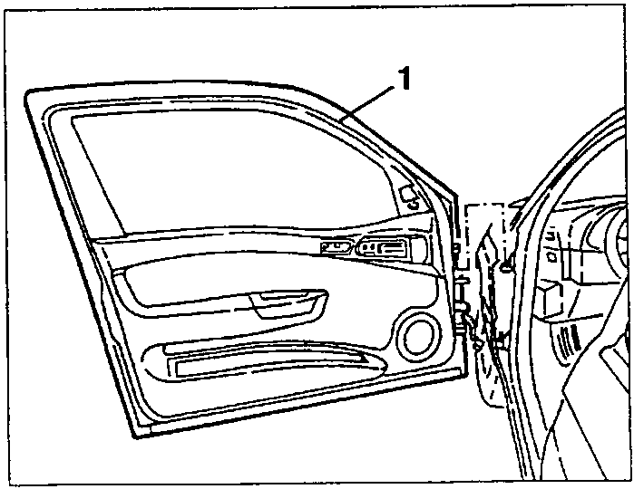 Removing the door from the hinge pins 1