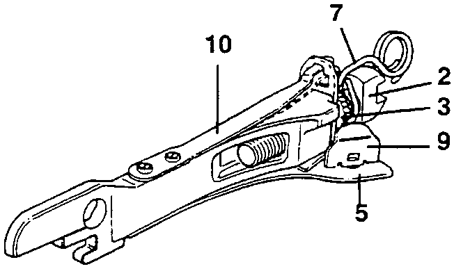 Self-adjusting device with flexible blade 10 blocking the plate in the neutral position