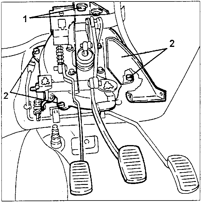 Brake pedal board assembly with brake booster and pump
