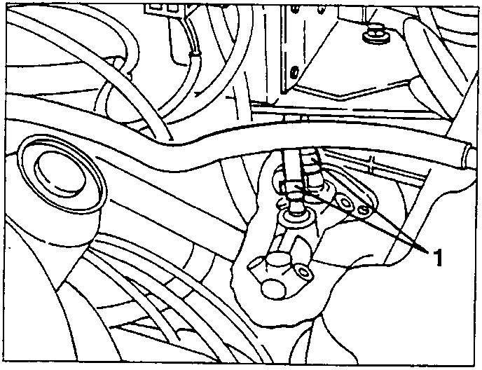 Brake pump with hoses disconnected