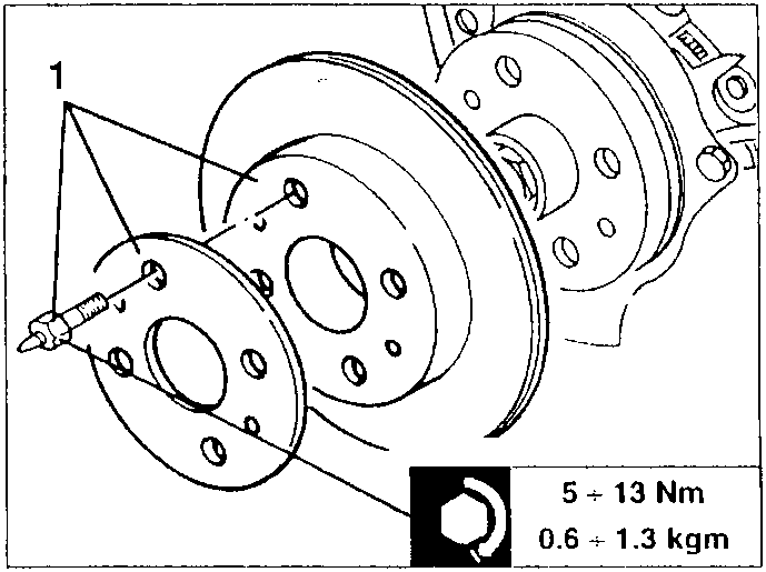 Brake disk with fastening pins