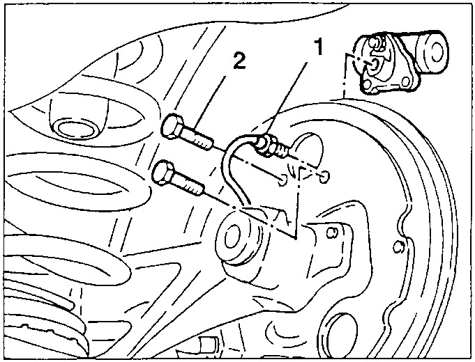 Shoe control cylinder with hose connection and two fastening screws