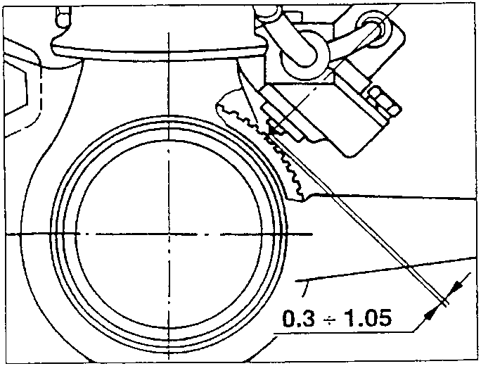 Front wheel inductive sensor and phonic wheel with the gap 0.3 ÷ 1.05