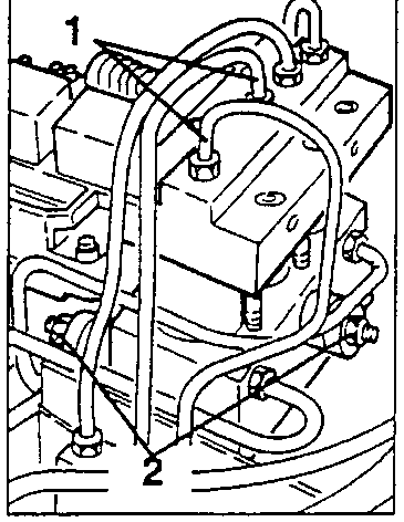 Turbodiesel hydraulic unit with connections and flexible mount nuts