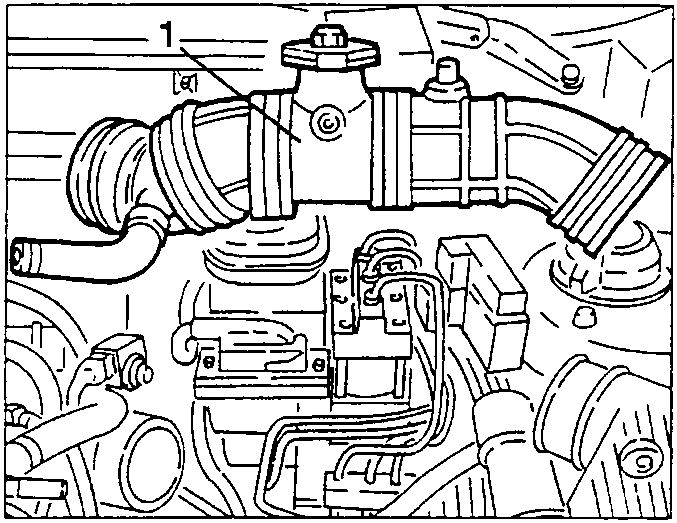 Diagram showing brake-clutch fluid reservoir and A.B.S. control unit.