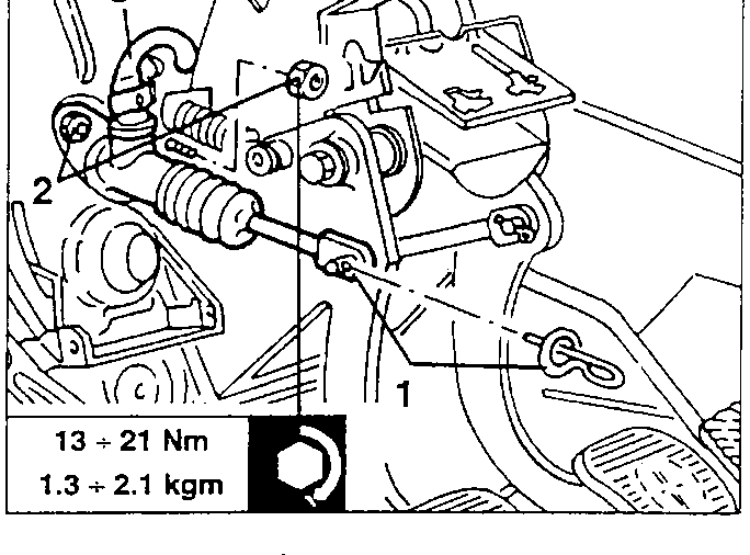 Clutch release bearing installation torque specification diagram