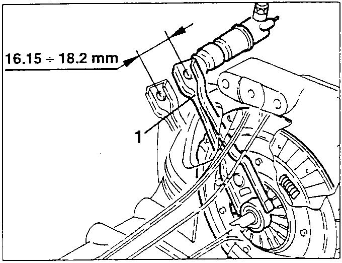 Clutch control cylinder with measurement 16.15 ÷ 18.2 mm