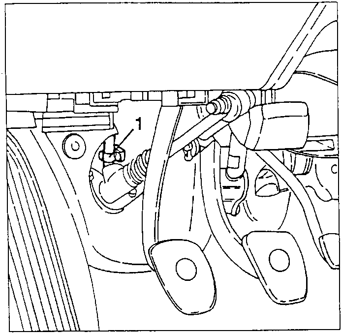 Clutch pump disconnection diagram showing safety catch and pedal connection