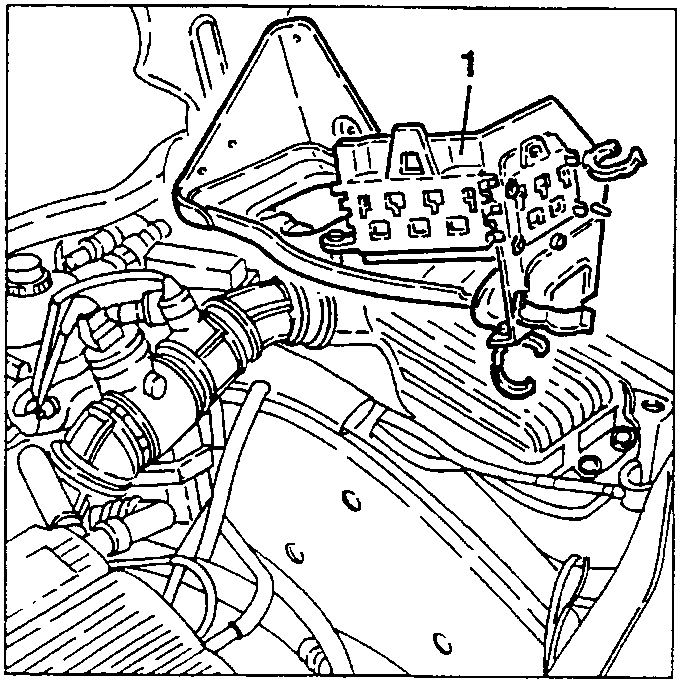 Battery support with relays in the engine compartment