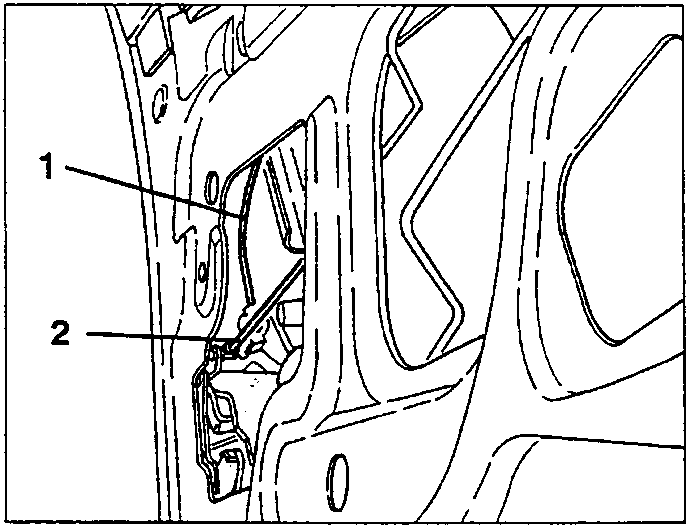 Diagram showing disconnection of lock device from external handle tie-rod and opening block tie-rod.