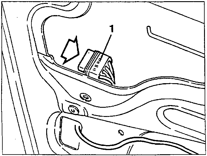 Diagram showing electrical connection disconnection from lock device.