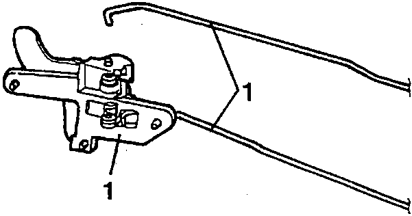 Inside door handle separated from tie-rods