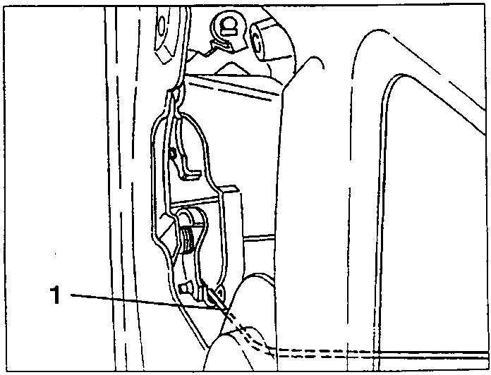 Inside door handle with lock device and tie-rod