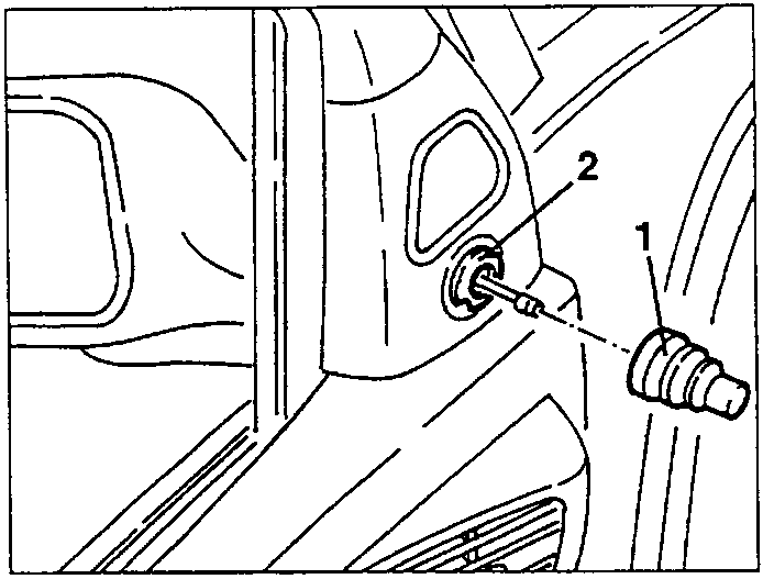 Door moulding and ring nut removal diagram