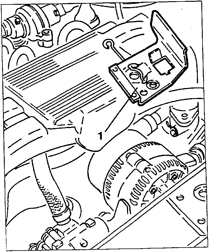 Removing the bonnet catch 1 in the engine bay