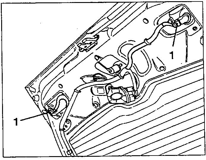 Electrical connections 1 of the reversing and rear fog lights