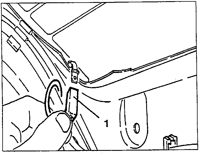 Disconnecting the heated rear windscreen electrical connection 1
