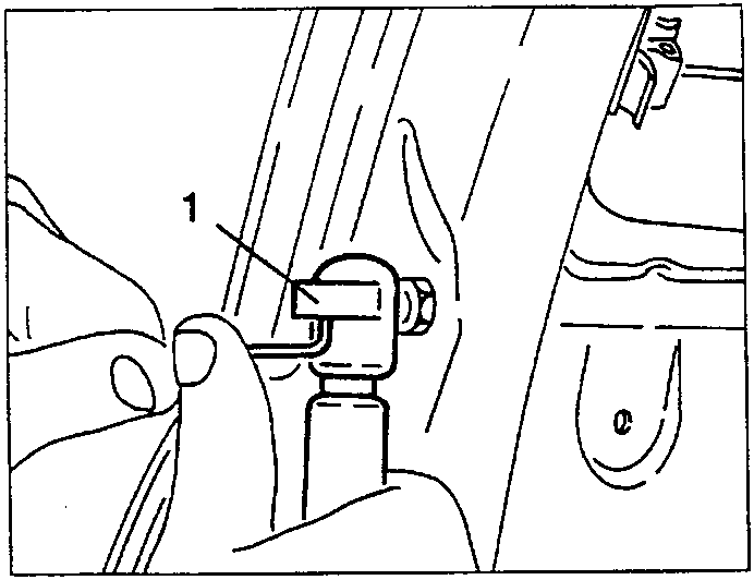 Hand disconnecting a boot hinge from telescopic support