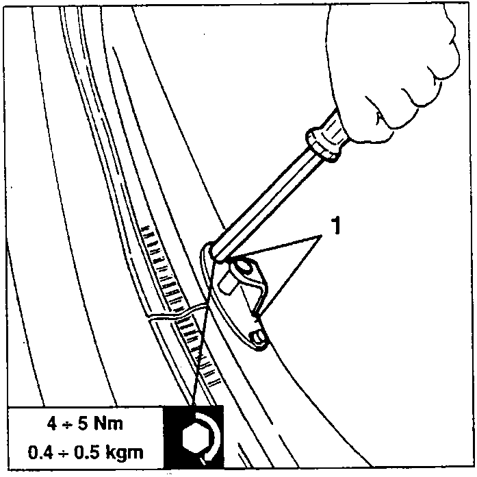 Hand using a screwdriver to loosen a screw on a boot catch.