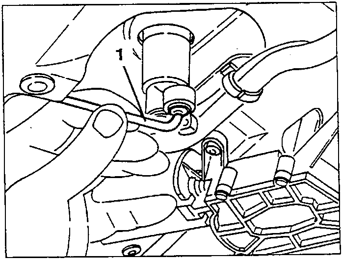 Hand disconnecting a lock unit from a rod connected to a lock device.