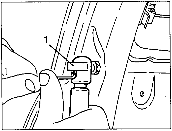 Diagram showing hands opening clips on a telescopic support, labeled 1.