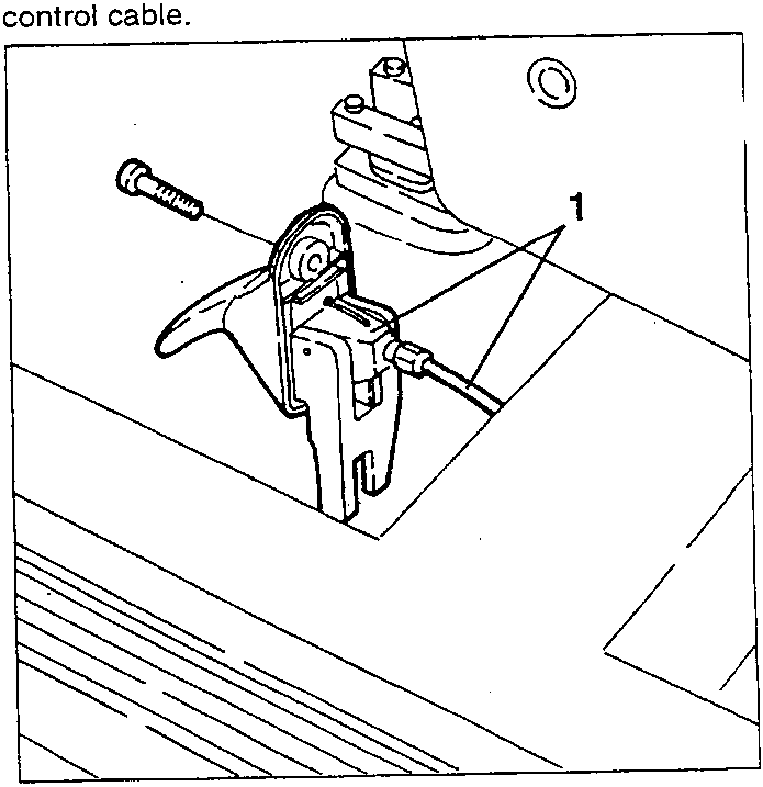 Control cable attachment point on vehicle chassis