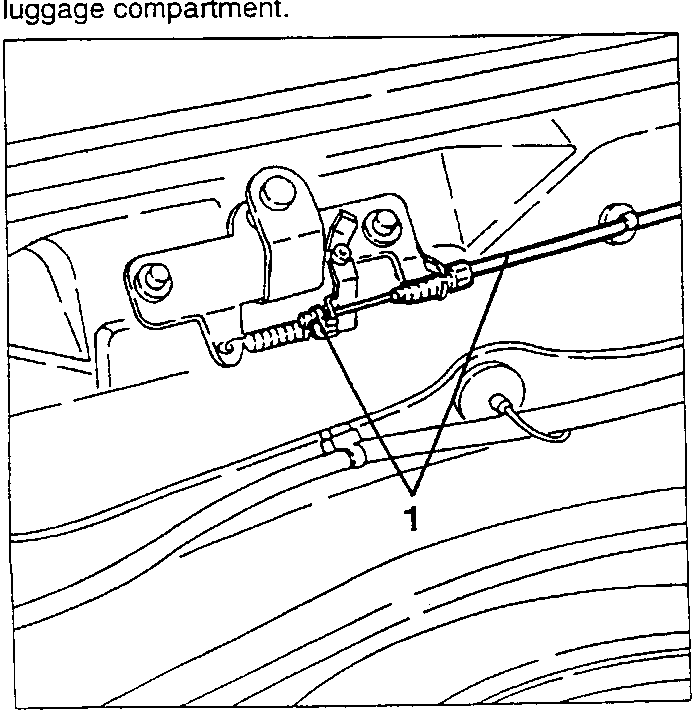 Boot opening control cable 1