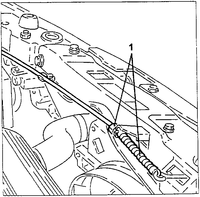 Bonnet opening wire disconnected from lock