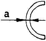 Diagram of connecting rod half bearing with dimension 'a'