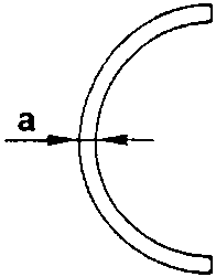 Diagram of main half bearing with dimension 'a'