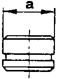 Diagram of a hydraulic tappet showing outside diameter 'a'