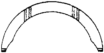 Diagram of thrust half ring with dimension 'a'